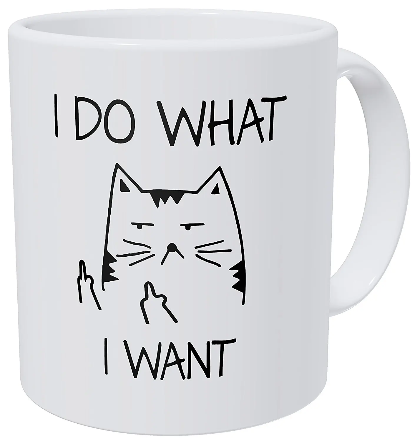 Я делаю то что хочу треугольники с лицом сумасшедшего кота 11 унций забавная