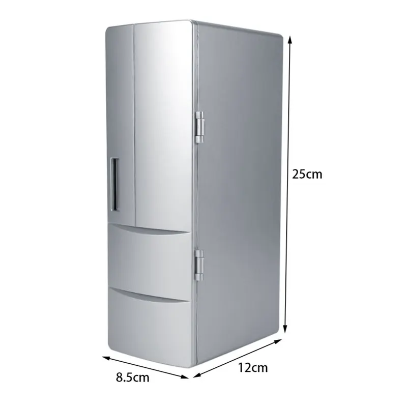 Top Sale Refrigerator Mini Usb Fridge Freezer Cans Drink Beer Cooler Warmer Travel Refrigerator Icebox Car Office Use Portable