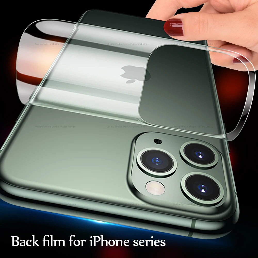 Front+Back Protective Hydrogel Film on the For iPhone 11 11Pro XS Max XR XS X 10 7 8 6 6s Plus Front Screen Protector Rear Film