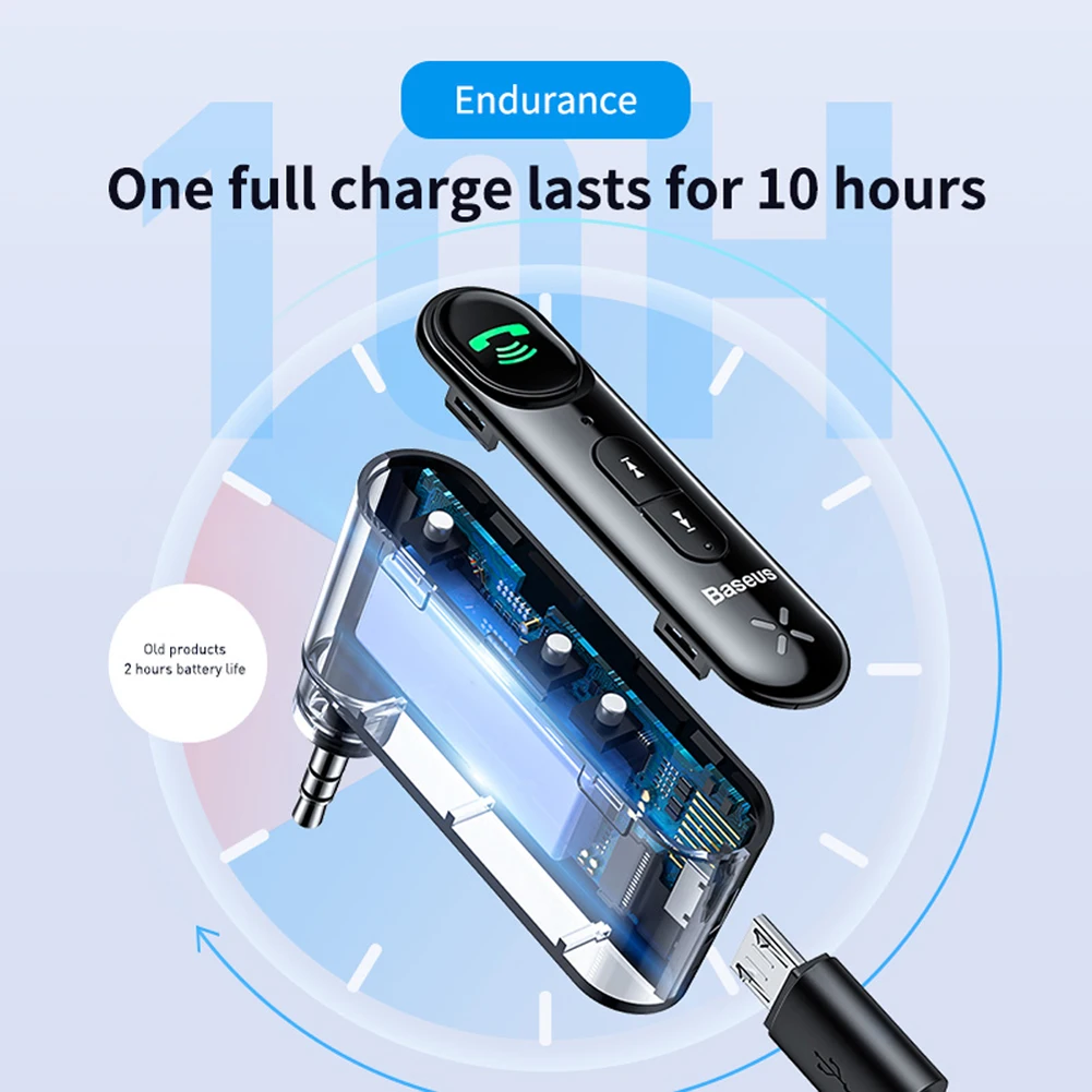 Микрофон вызова AUX стерео приемник Bluetooth динамик гарнитура аксессуары музыкальный адаптер автомобильный аудио беспроводной Авто Громкая связь перезаряжаемый