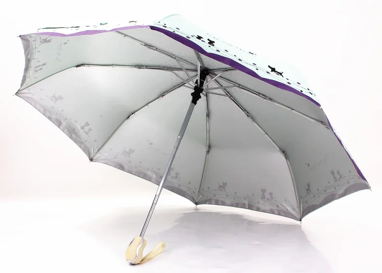 Милый кот автоматический зонт от дождя и солнца для женщин портативный водонепроницаемый ветроустойчивый складной зонт оптом