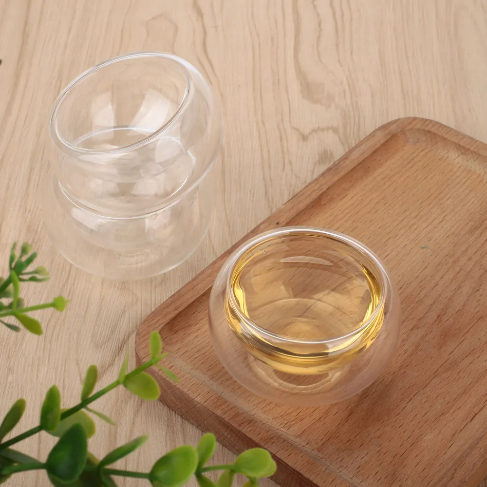 Coffee Mugs Glass Container Drinks Bar Tea Cup Creative 50ml Insulated Thermal Beer Glass Cup Clear Dining Milk