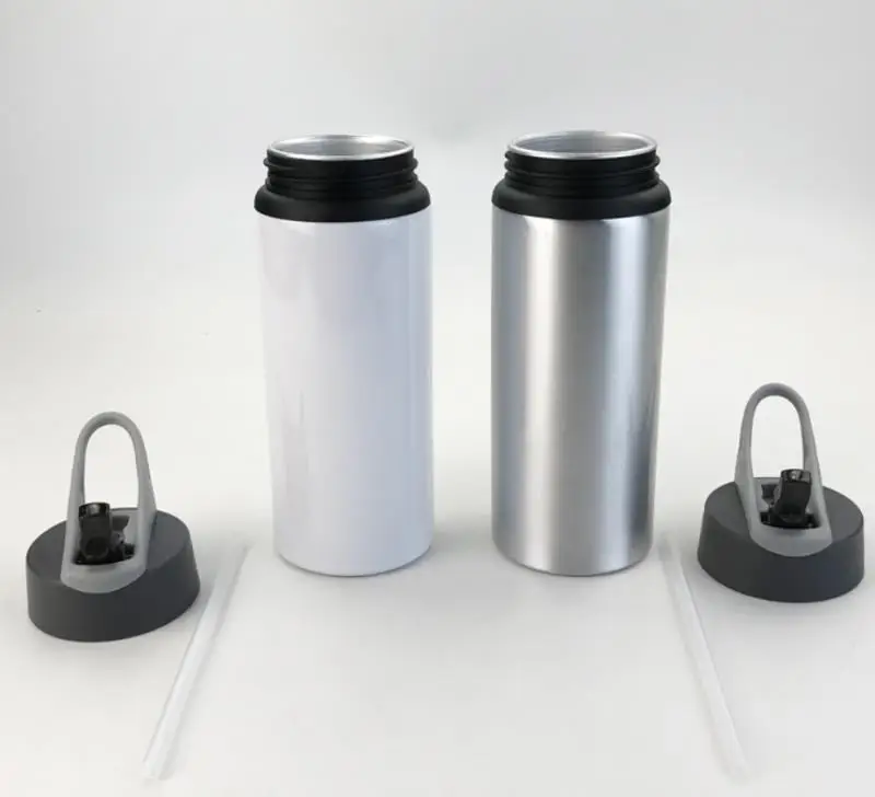 Hot Sale 600ml Outdoor hiking DIY Photo Blank Sublimation Sports Bottle 60PCS without Printing sublimation aluminum bottle AS009