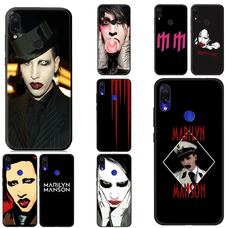 Мягкий чехол IYICAO Marilyn Manson для Xiaomi Redmi Note 8 7 6 5 Pro 5A 4X Силиконовый ТПУ |