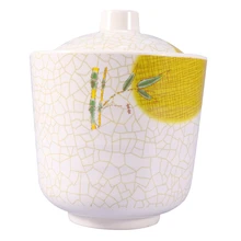 Прочный Набор чаш для риса, имитация керамических чаш для супа с крышкой, посуда для приготовления яичного заварного крема, кухонные аксессуары