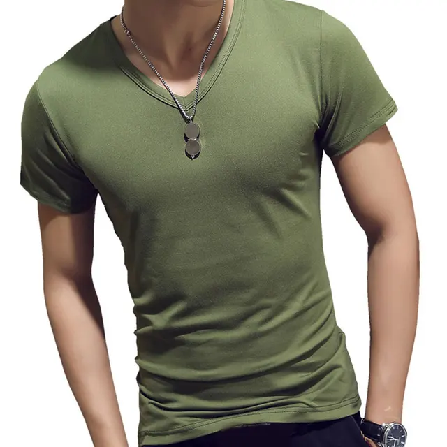 Men Shirts Spandex Polyester V Neck  V Neck Shirts Men Short Sleeve -  Short Sleeve - Aliexpress