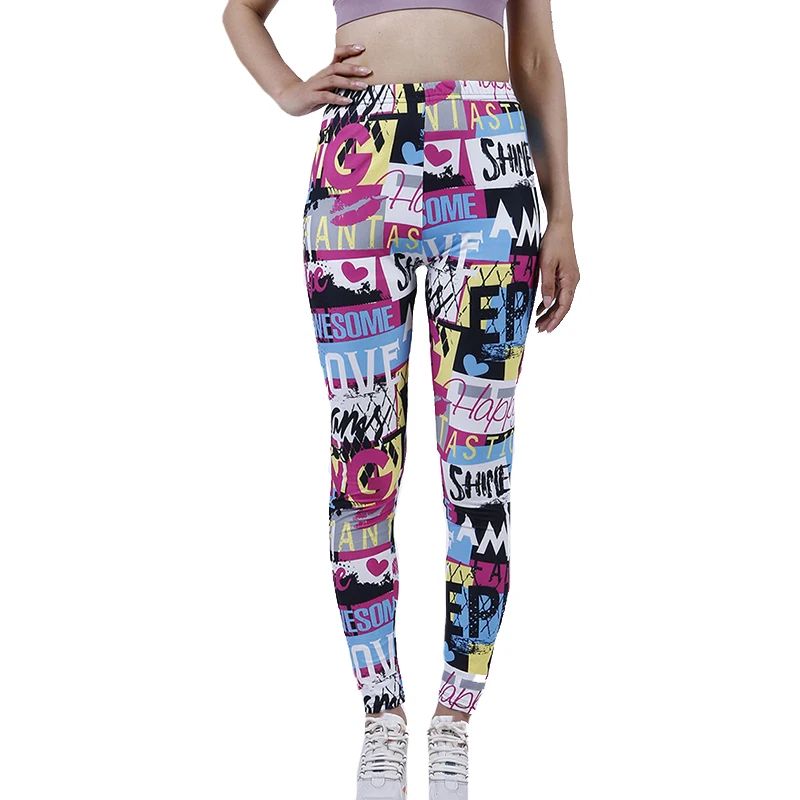 fishnet leggings YSDNCHI High Waist Stretch Gym Leggings Sports Running Sportswear Women Printing Fitness Pants Sexy Trousers nike leggings
