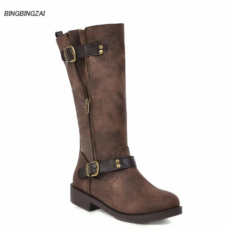 BBZAI New pattern Superior quality shoes woman Fashion 3cm Fur-in-one warm boots Pumps Round Toe Women's Boots USA 3-11 12