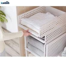 Wonderlife Abnehmbare Kleiderschrank Lagerung Korb Kleidung Finishing Fall Multi-schicht Stapelbar Fach Lagerung Regal Veranstalter