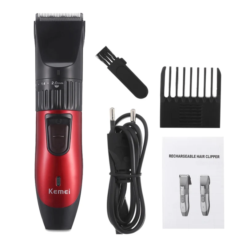 Kemei Hair Clipper Rechargeable Trimmer Men Cordless Clippers Adjustable Beard Trimmer Electric Hair Cutting Machine Razor 40D