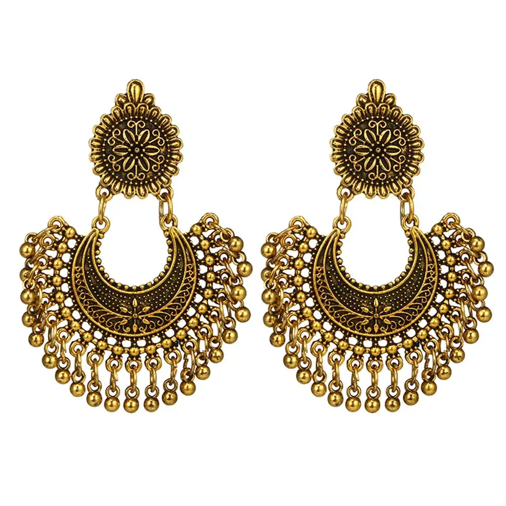 JAVRICK металлические кисточки Jhumka индийские этнические болливудские висячие