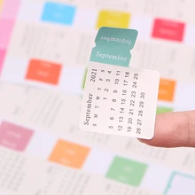 Étiquette autocollante décorative pour calendrier 2021, étiquette autocollante pour Index mensuel, planificateur, carnet de notes, calendrier 2021.1 – 2022.6