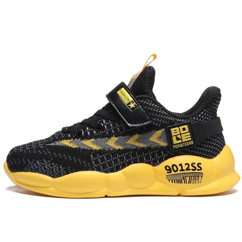 Boys Shoes Yellow Brand Thick Sole Soft Children Casual Shoes Non-slip Boys Walking Shoes Fashion Kids Sneakers Footwear Outdoor Boy Shoes Child - Цвет: Boys Shoes Yellow