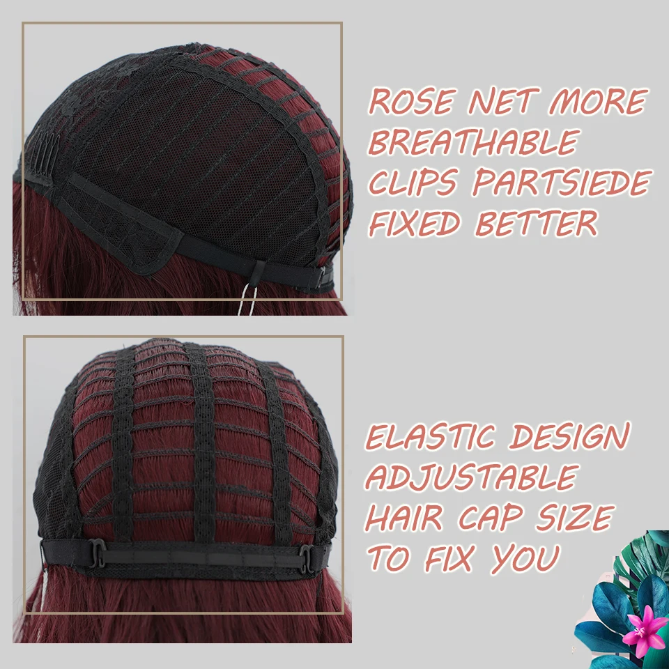 Aisibeauty Short Bob Wigs for Women Synthetic  Wavy Wigs with Bangs  Shoulder Length Red Wig Heat Resistant Fiber Cosplay  hair