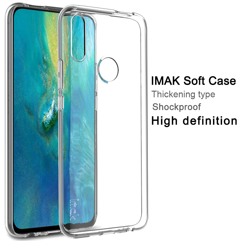 IMAK мягкие прозрачные чехлы из ТПУ для huawei P Smart Z, прозрачный силиконовый чехол для телефона, силиконовая задняя крышка, полная защита, облегающие накладки