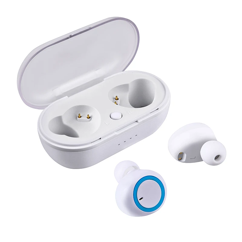 white TWS Bluetooth 5,0 Беспроводные наушники 9D стерео объемный Hifi Звук IPX7 водонепроницаемые наушники подходят для всех мобильных телефонов - Цвет: white