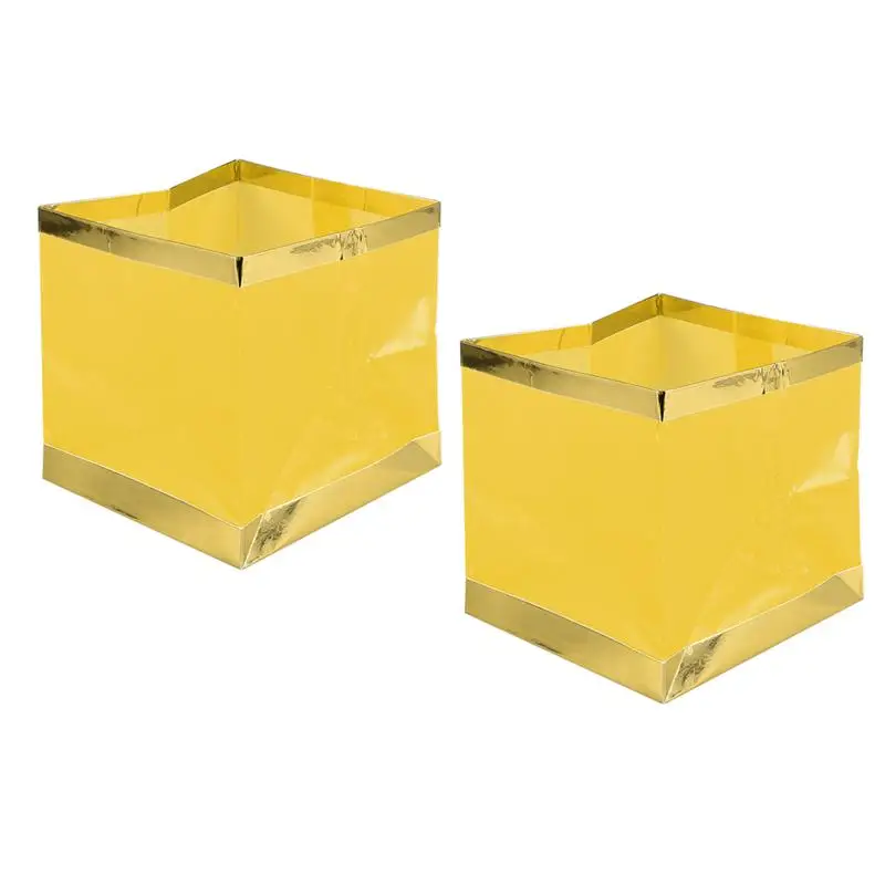 2PCS Yellow Непотопляемый плавающий водный фонарь, квадратный водный светильник, плавающий Китайский Водный светильник для бассейна, пруда на открытом воздухе-со свечкой - Цвет: 2PCS Yellow