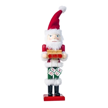 

Wooden Santa Statuette Christmas Ornaments Bedroom Decoration for Kids