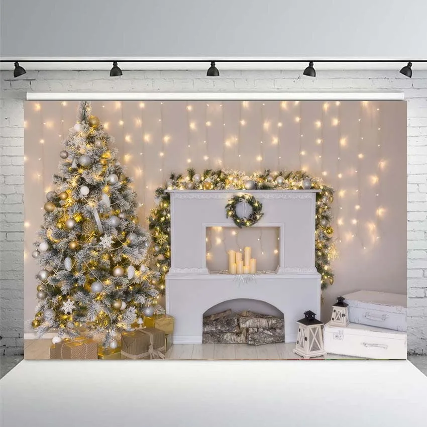 

Christmas Decorations for Home Christmas Background Tree Candle Gift Home Decoration Photo Studio Toy Indoor Background