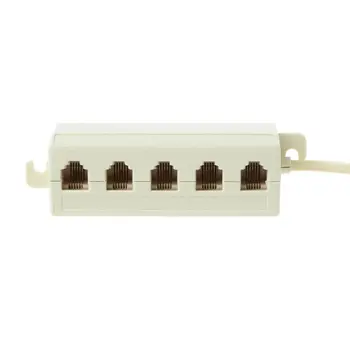 

2020 New RJ11 Jack 5 Way Outlet Telephone Phone Modular Line Splitter Plug Adapter 6P4C