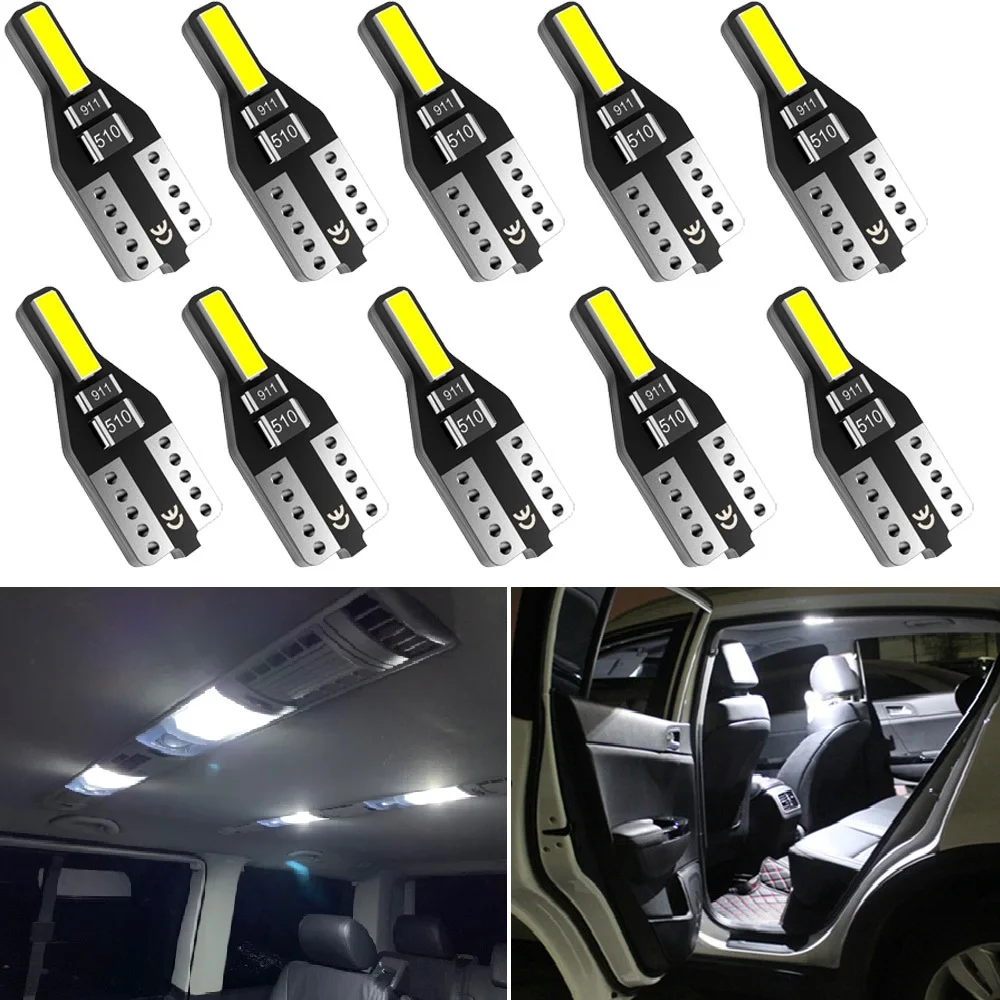 10Pcs W5W T10 LED Auto Lamp Interior Parking Light For Chevrolet City Express Cobalt Colorado Commercial Chassis CORSA Corsica |
