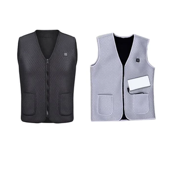 

Men Women Electric Heating Vest Jacket Sleeveless Waistcoat USB Thermal Clothing Winter Warm Jacket Outerwear Male Heated Vest