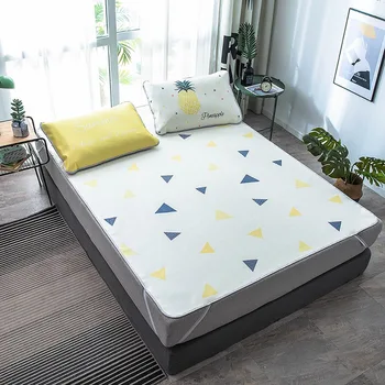 

2020 New Summer Cartoon Ice Silk Mat Three-piece Mat Explosions Printed Air-conditioning Mat Single Bed Mat