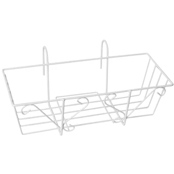 

Flower Pot Holder Multifunction Fence Porch Display Stand Balcony Rack Hanging Railing Potted Plant Durable Home Iron Art