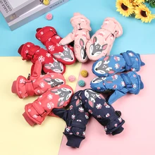 Новые детские лыжные перчатки для детей от 0 до 8 лет, ветрозащитные водонепроницаемые толстые бархатные вязаные варежки, зимние теплые перчатки с подогревом