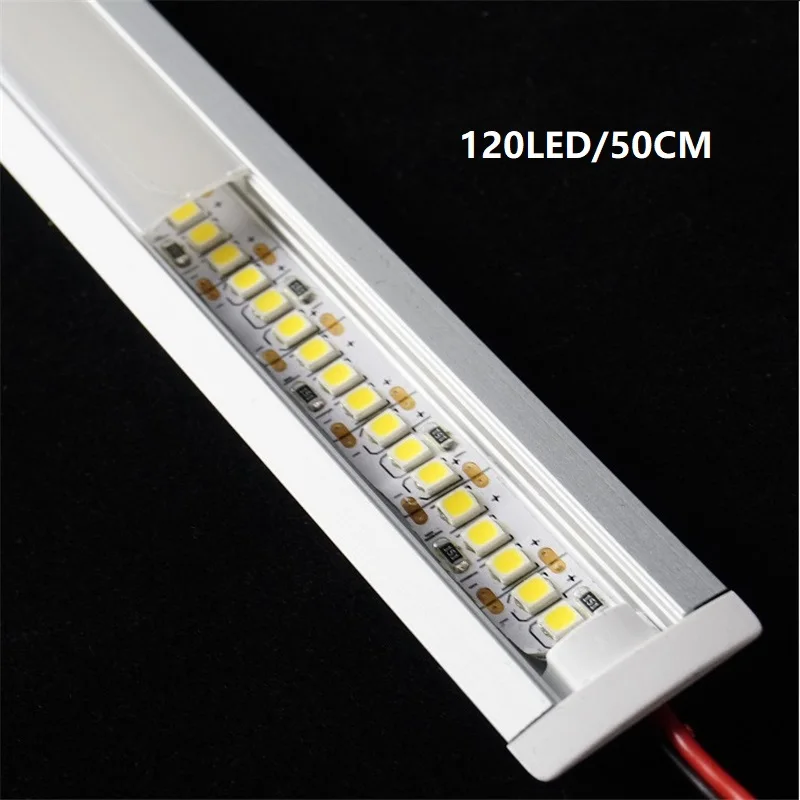12VDC 50 см 20 дюймов Встроенный светодиодный светильник, диодный Невидимый встроенный профиль 2835 2 Вт 6 Вт 9 Вт Светодиодная лента, 7 мм тонкая жесткая линейная лента