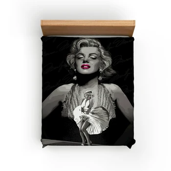 

Sexy Monroe Bedding Set Beach Bedroom Decor Microfiber Quilt Cover 1PC Duvet Cover Pillowcase Free Mask
