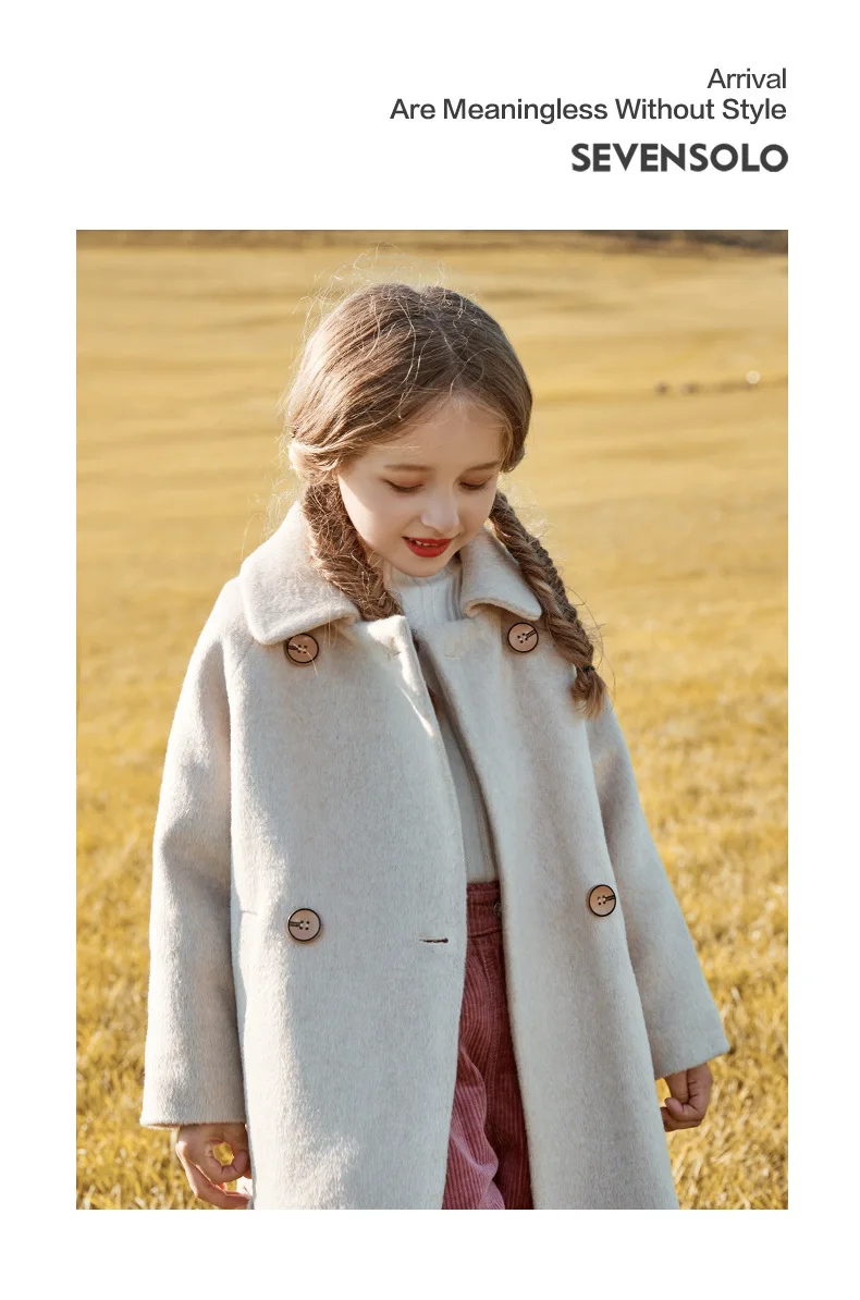 Осенне-зимняя утепленная куртка для девочек, Новое Стильное модное пальто для маленьких девочек, милое длинное Детское пальто для девочек 4, 6, 8, 10, 12 лет