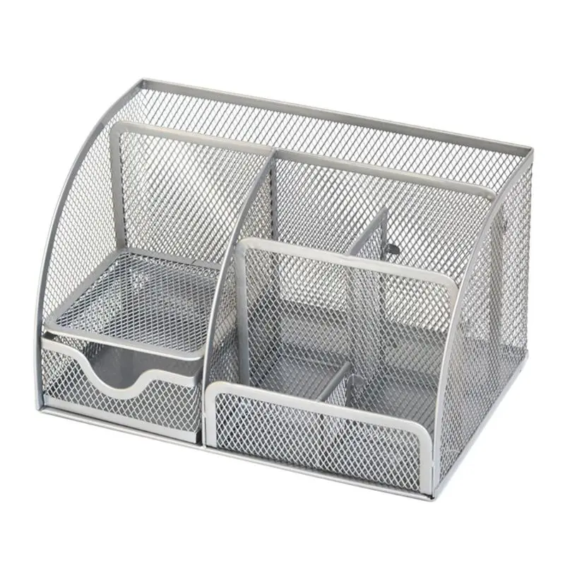 

Multi-function Metal Mesh Desk Pen Pencil Holder Organizer Container Box Office AXYF