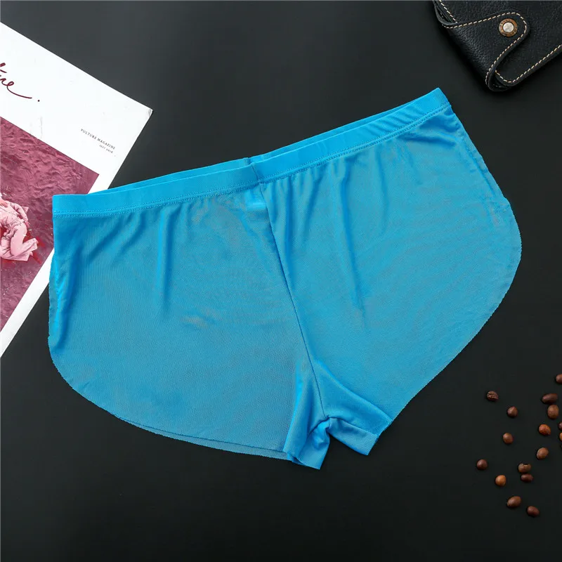 Мужские трусы боксеры с прозрачной сеткой нижнее белье для дома|Боксеры| |