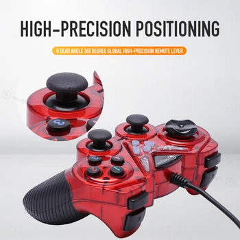 

Handle Double Shock for Computer Laptop Wired Vibration Gamepad PC USB Controller Joystick Android Game Support Win/XP for Mac