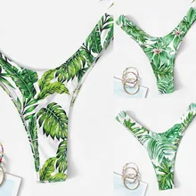 Сексуальный бюстгальтер с подкладкой и листьями, купальный костюм, пляжный купальник с эффектом пуш-ап, пляжная одежда, новая мода, летние купальные шорты