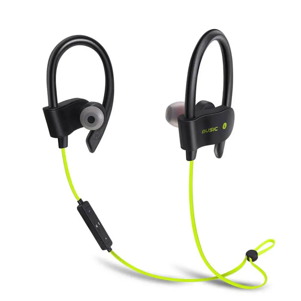56S Shockproof Binaural In Ear Wireless Bluetooth Earphone Ear Hook Sports Sweatproof Stereo Headphone Earbuds Headset with Mic