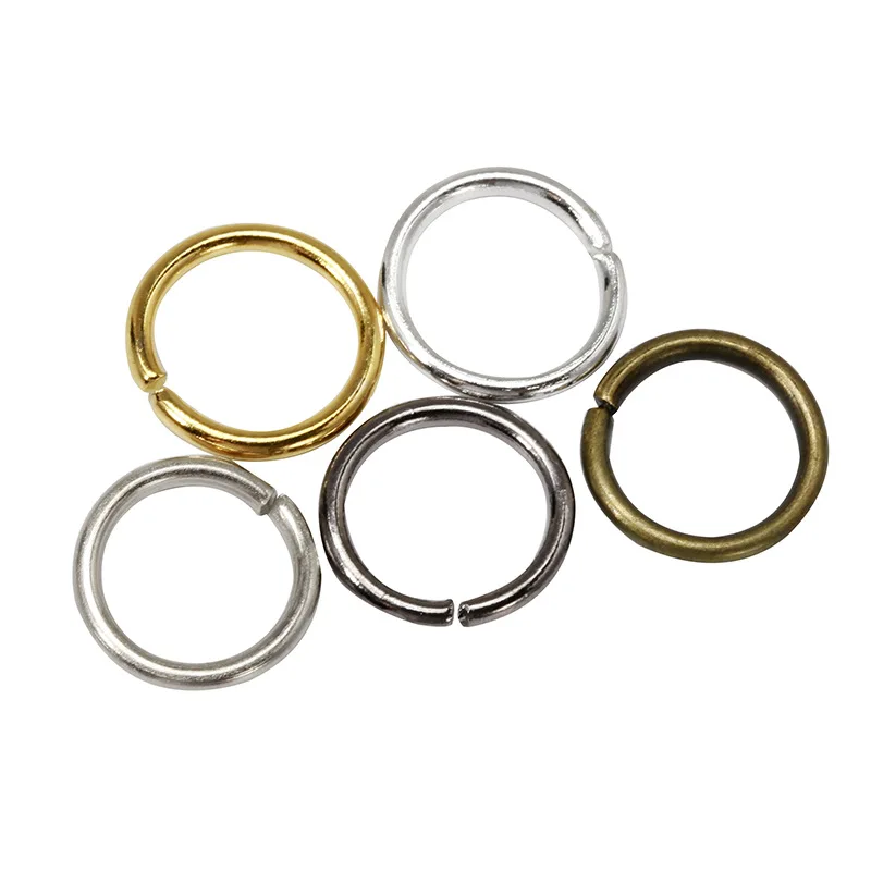 5Pcs/Set DIY Golden Silver Antique Brass Open Ring Buckles Opening Spring Coil Bag Hook Chain Adjustment Hardware Metal Button | Дом и сад