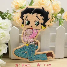 Animation cartoon fashion girl sequins embroidery accessories back tape stickers