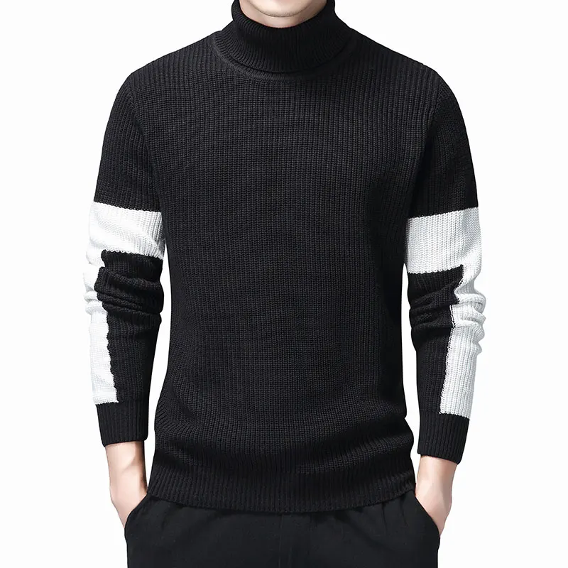 

Mens Turtleneck Sweaters 2020 Autumn Winter Thick Warm Pullover Men Knitted Cotton Sweater Men Turtleneck Jumper Clothes Top 3XL
