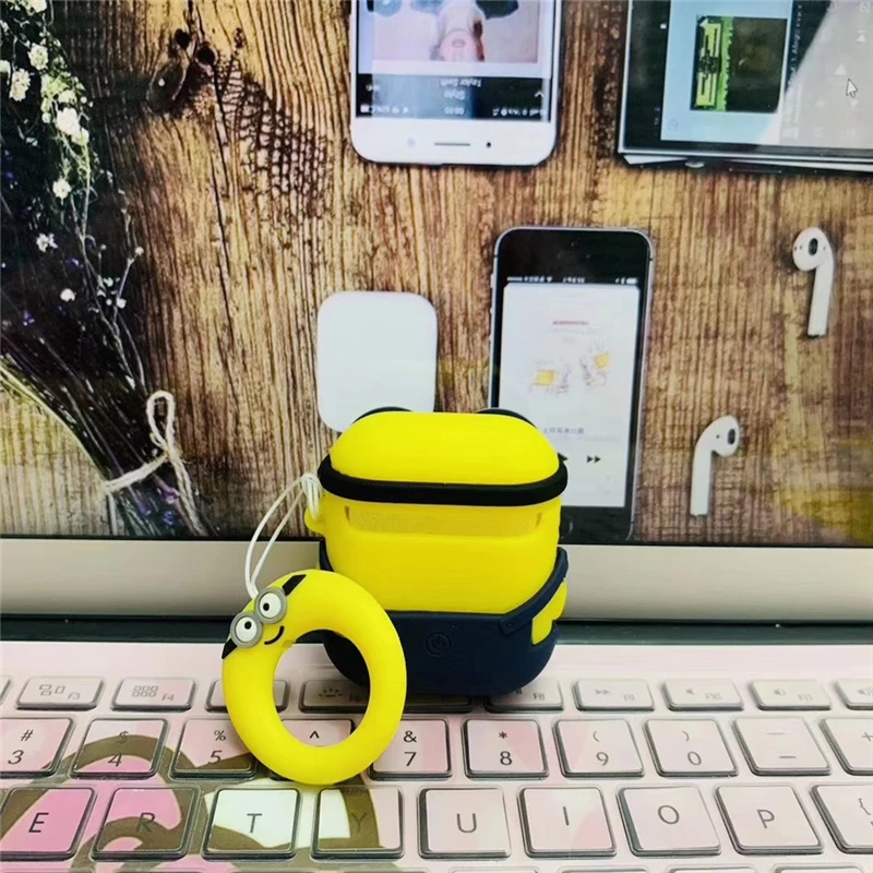 Забавный мультяшный чехол для Apple Airpods, защитный чехол, милый чехол для Bluetooth наушников, Модный мягкий силиконовый чехол s, сумка для гарнитуры