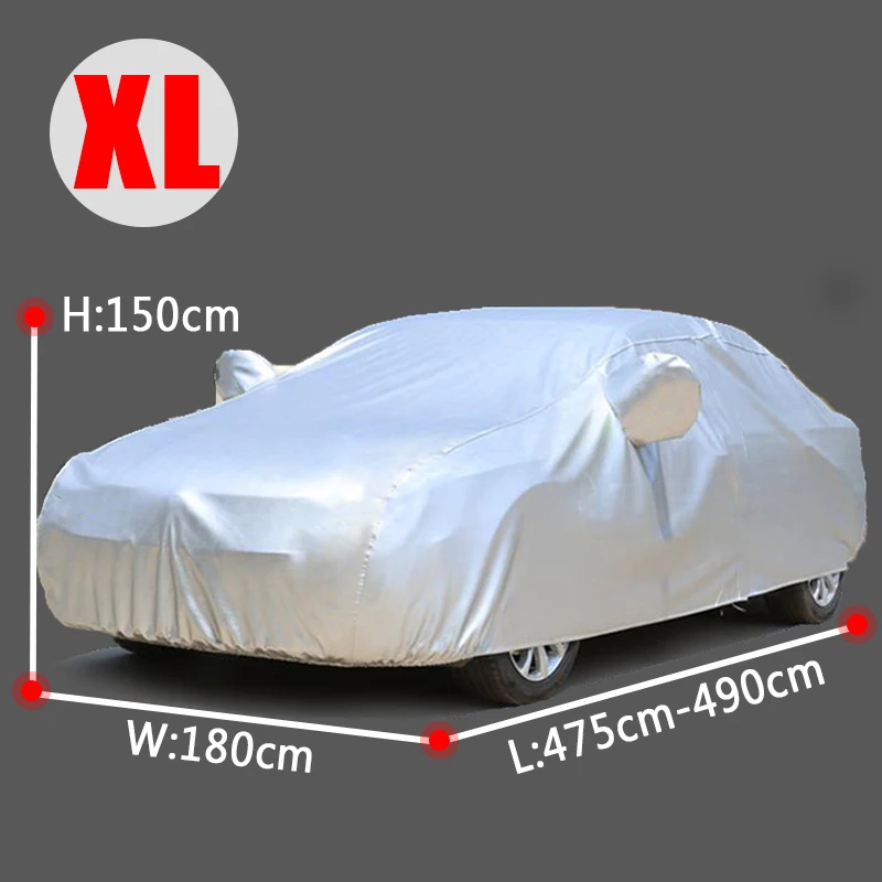 XL Универсальные автомобильные Чехлы, автомобильные Чехлы, размер s/m/l/XL/XXL, дождевые, снежные, пылевые, защита от солнца, защита от ультрафиолета, крытые, уличные Чехлы Для Седана - Название цвета: XL