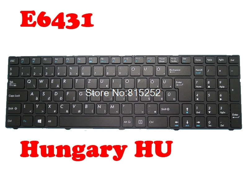 

Laptop Keyboard For MEDION AKOYA E6431 MD60135 MD60112 MD60555 MD60554 MD60109 MSN30020922 30020924 Black With Frame Hungary HU