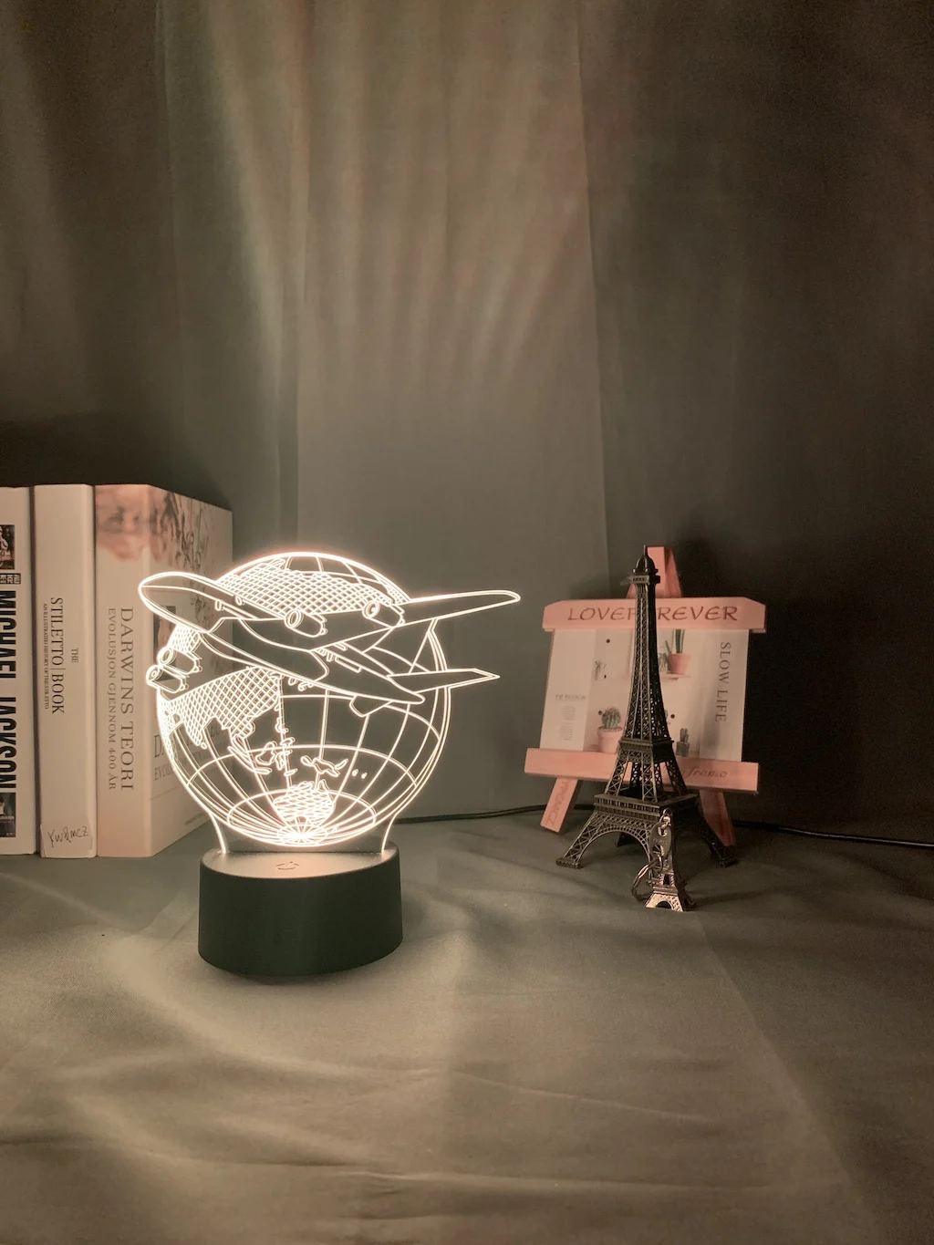 3D Lamp Airplane LED Touch Sensor Battery Powered Nightlight for Baby Room Decorative Atmosphere Led Night Light Air Plane Gift | Лампы и
