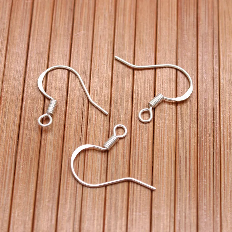 925 Sterling Silver French Wire Antiallergy Earring Hooks Diy