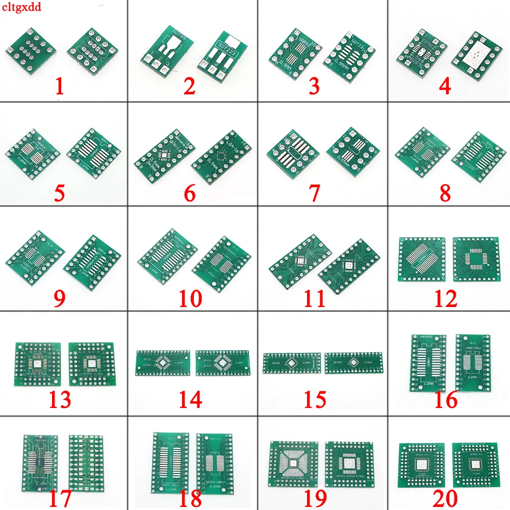 Lot De 51 Adaptateurs SMD Vers DIP EMagTech – 12 Types (SOP8, TQFP100, QFN44/48…) + 40 Connecteurs 2,54 Mm