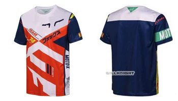 

Delicate Fox 360 Short Sleeve Racing T-Shirts Motorbike Motocross Race White Red Blue T Shirts Motor Jersey