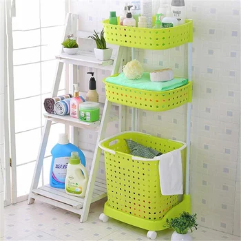 

2/3 Layer Dirty laundry basket laundry basket dirty clothes storage household clothes bathroom indigo frame barrel
