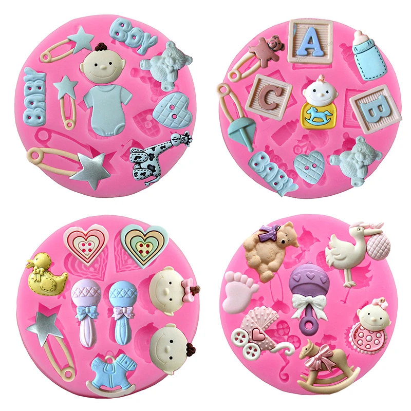 Silicone Fondant Mold for Baby Shower Party baking supplies
