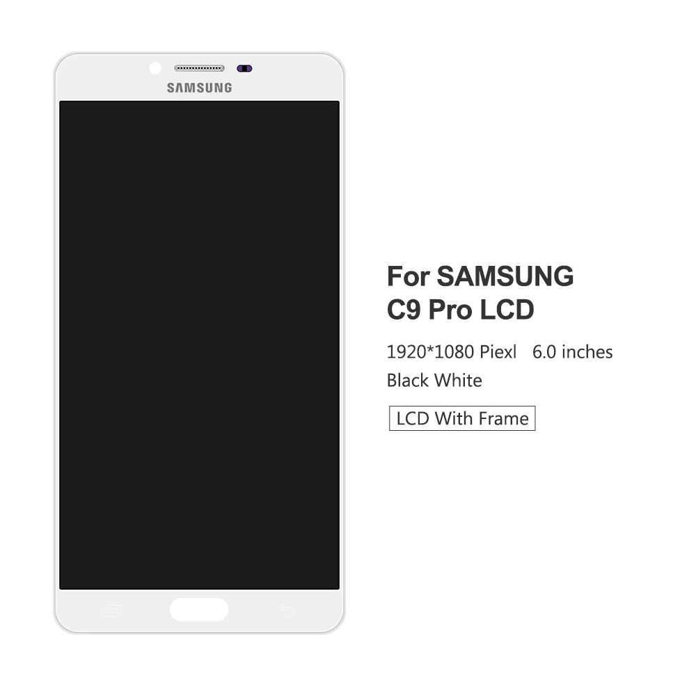 Тест lcd для SAMSUNG GALAXY C9 Pro lcd C9000 дисплей кодирующий преобразователь сенсорного экрана в сборе Замена для SAMSUNG C9 Pro lcd